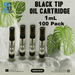 Black Tip OIl Cartridge - 1ML - 100 Pack