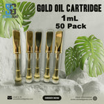 Gold Oil Cartridge- 1ML - 50 Pack