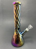 10" Rainbow Iridescent Beaker Bong