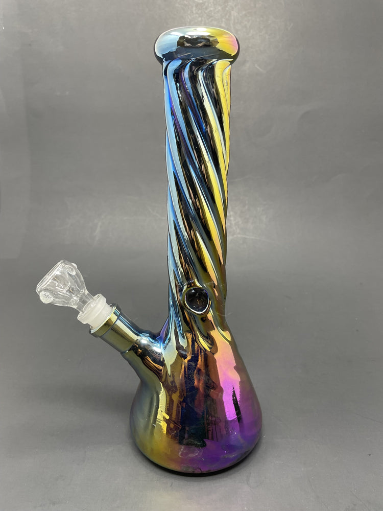 10" Rainbow Iridescent Beaker Bong