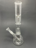 12" Clear Double Percolator Bong