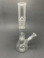 12" Clear Double Percolator Bong