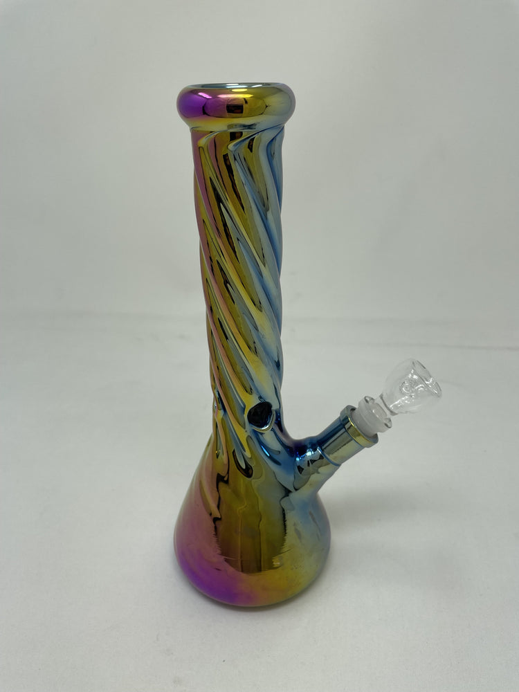 10" Rainbow Iridescent Beaker Bong