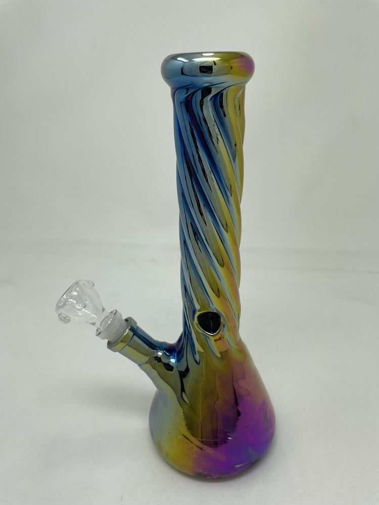 10" Rainbow Iridescent Beaker Bong