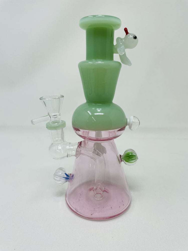 8" Premium Pink Crystal Duck Bong