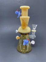 8" Premium Yellow Crystal Duck Bong