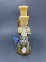 8" Premium Yellow Crystal Duck Bong