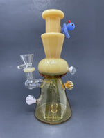 8" Premium Yellow Crystal Duck Bong