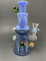 8" Premium Blue Crystal Duck Bong