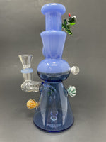 8" Premium Blue Crystal Duck Bong