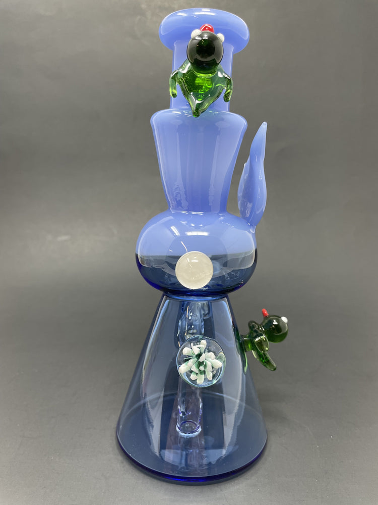 8" Premium Blue Crystal Duck Bong