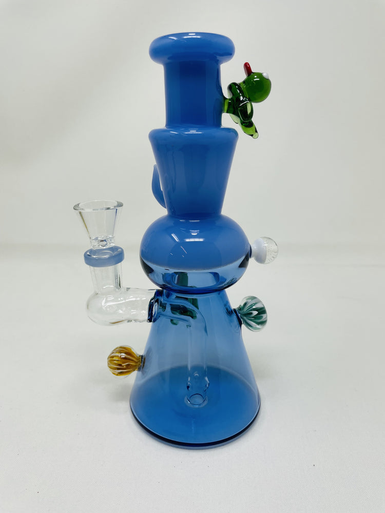 8" Premium Blue Crystal Duck Bong