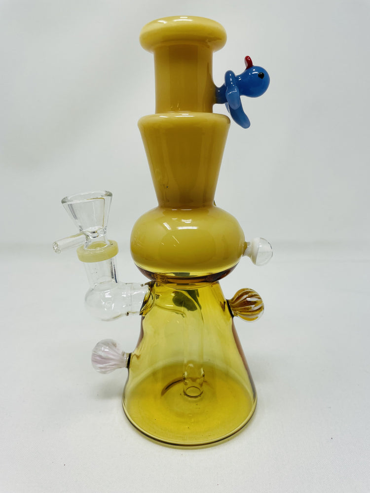 8" Premium Yellow Crystal Duck Bong