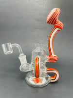 7" Pink Round Recycler Dab Rig