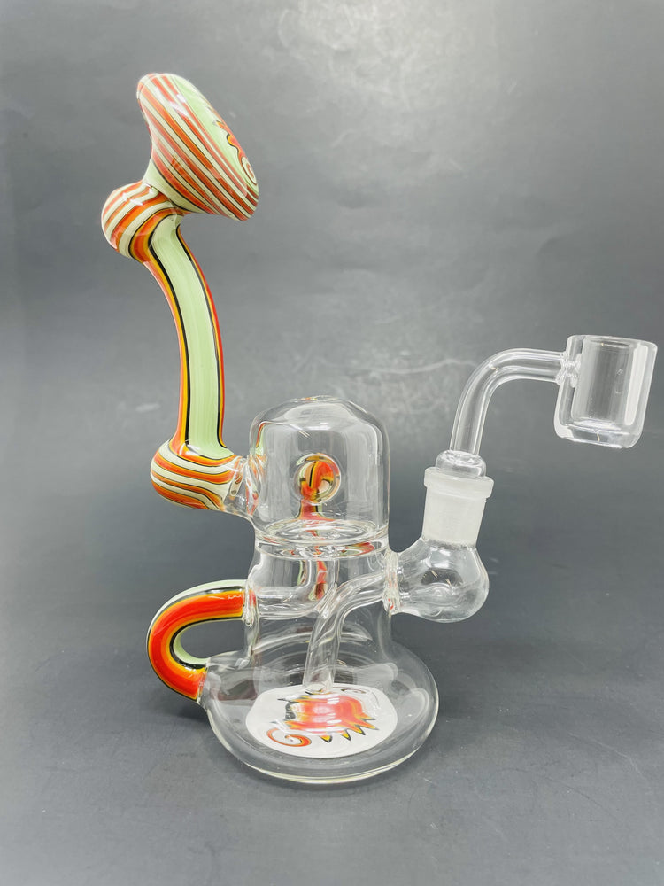 7" Green Round Recycler Dab Rig