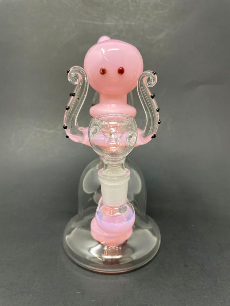 6" Pink Octopus Percolator Bong