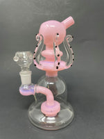 6" Pink Octopus Percolator Bong