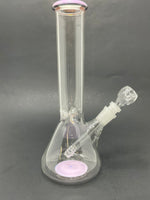 10" Milky Pink Middle Accent Beaker Bong