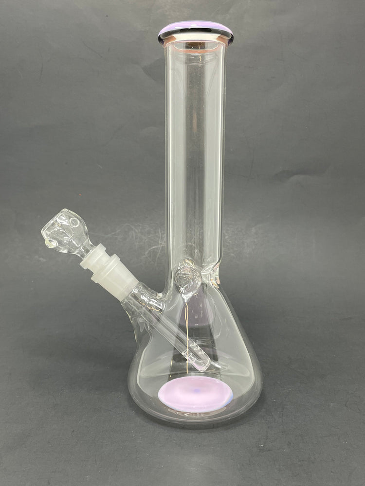 10" Milky Pink Middle Accent Beaker Bong