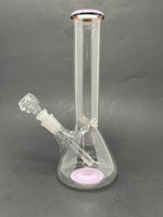 10" Milky Pink Middle Accent Beaker Bong