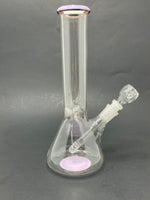 10" Milky Pink Middle Accent Beaker Bong