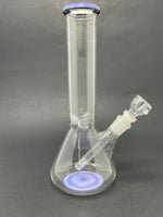 10" Milky Purple Middle Accent Beaker Bong