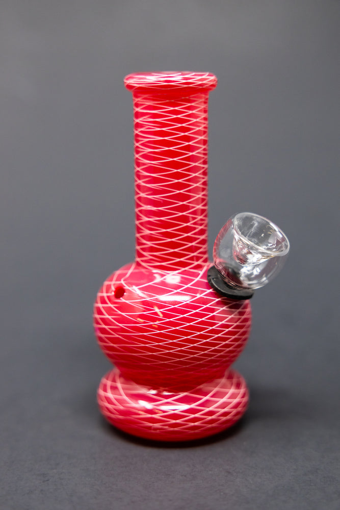 5" Red Round Mini Bong