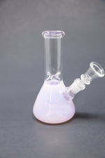 6" Pink Iridescent Beaker w/ Ice Catcher