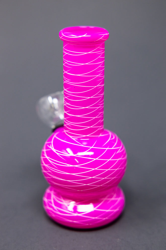 5" Pink Round Mini Bong