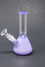 6" Milky Purple Beaker Bong w/ Ice Catcher