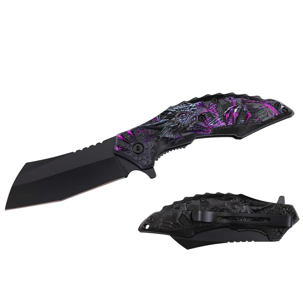 4.25" Midnight Serpent Tactical Folding Knife