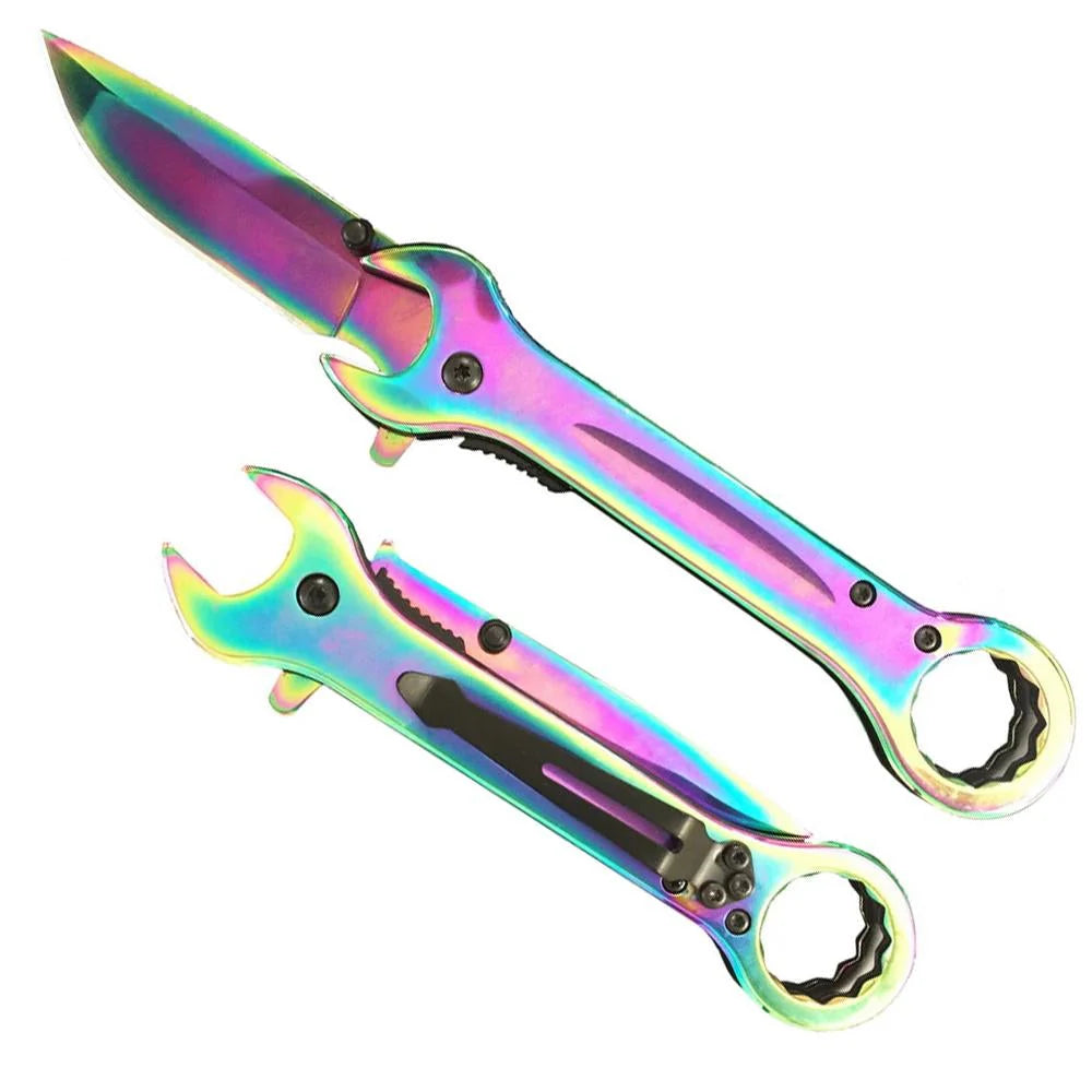 5" Iridescent Multi-Tool Folding Knife