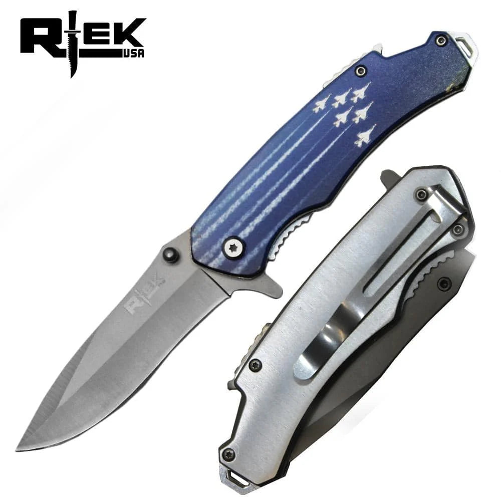 4.5" RTEK Tactical Jetstream Folding Knife w/ Belt Clip