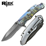 4.5" Rtek Tactical Serviceman Assist-Open Knife W/ Bottle Opener & Glass Breaker