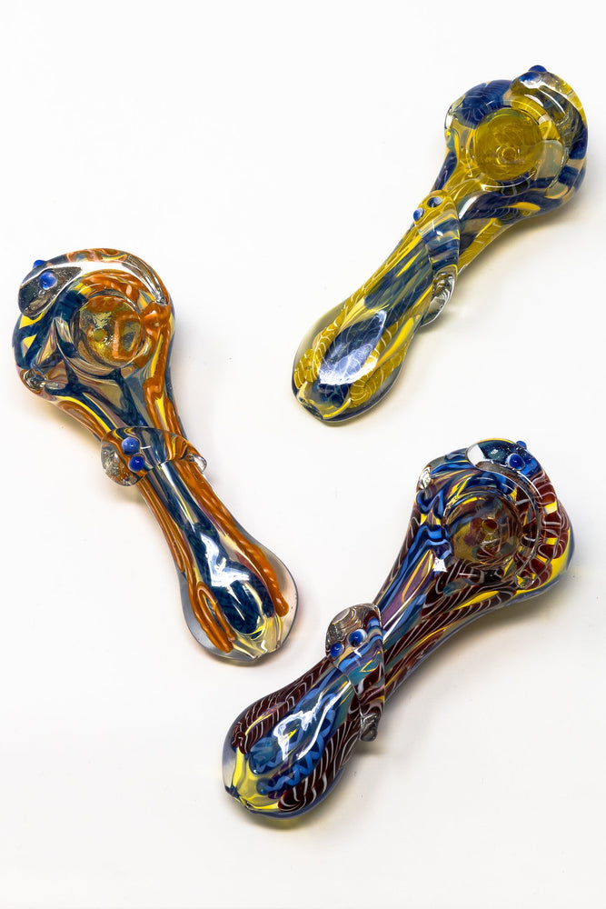 Wholesale Glass Tobacco Pipe Thick Heady Creative Plating Colorful