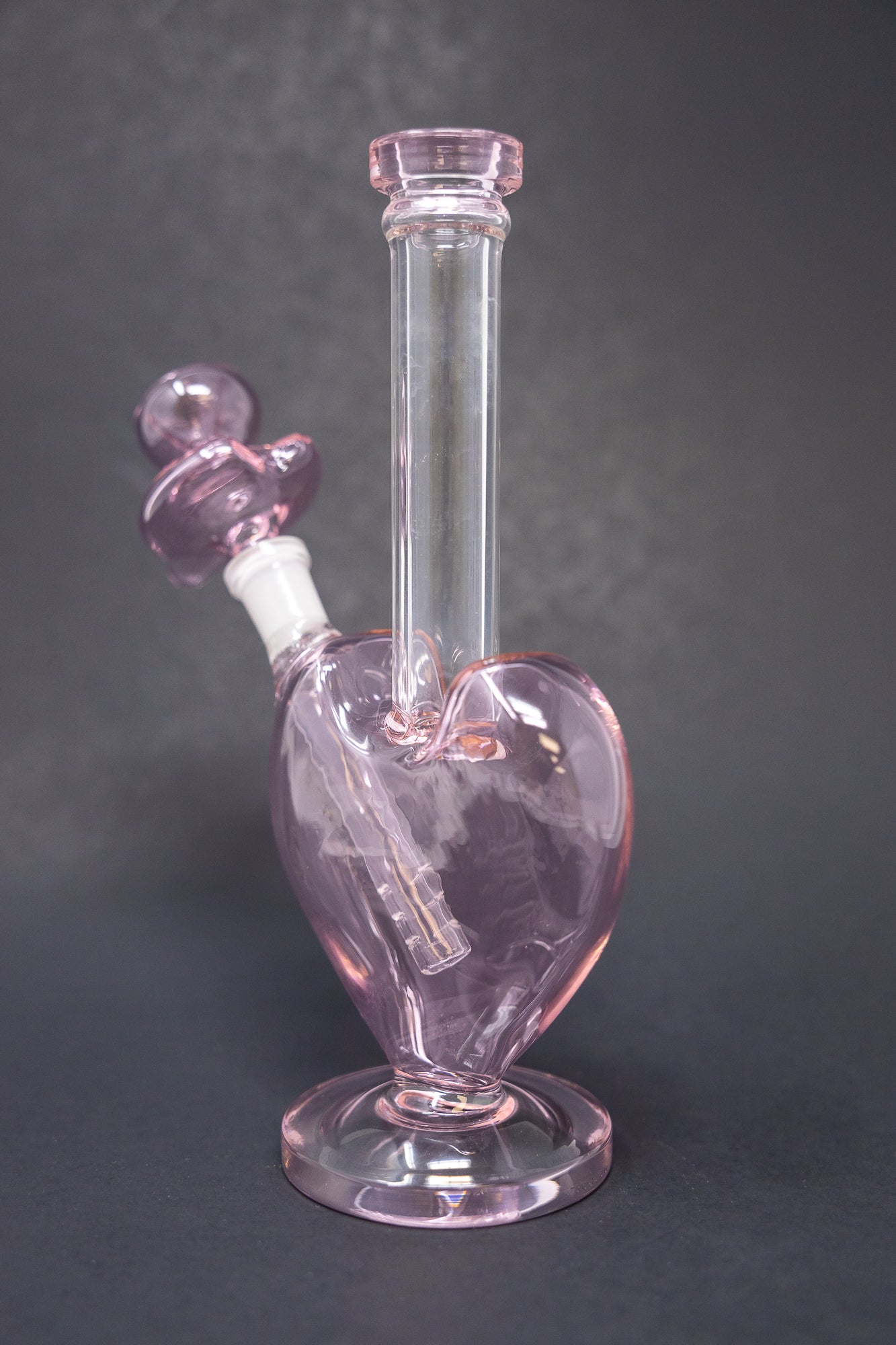 Purple Glass Heart Bong