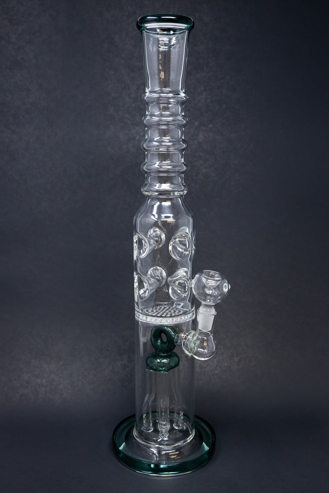 16" Dark Green Jellyfish Honeycomb Bong