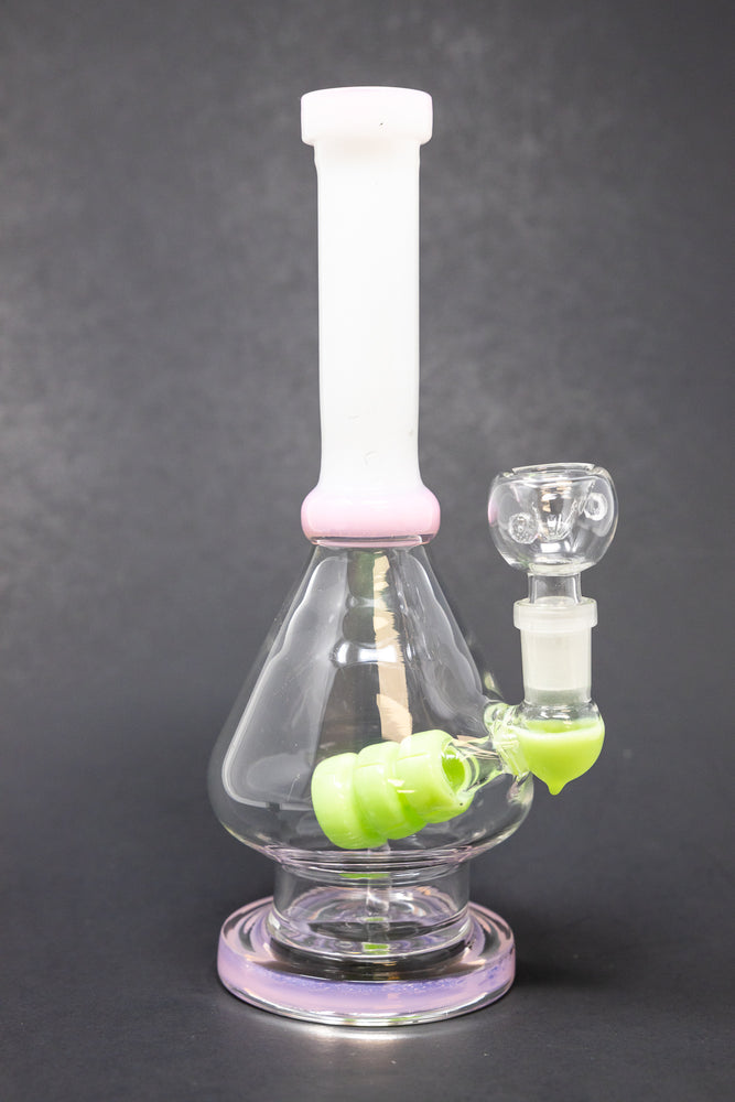 8" Single Percolator Flat Base Bong